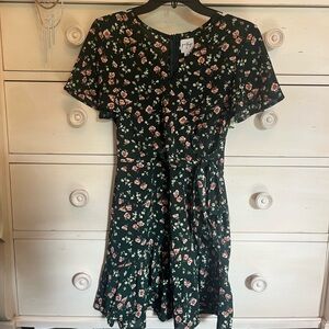 Princess Polly Green Floral Wrap Dress